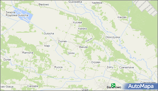 mapa Bakuła, Bakuła na mapie Targeo