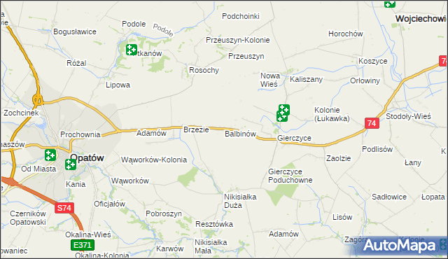 mapa Balbinów, Balbinów na mapie Targeo