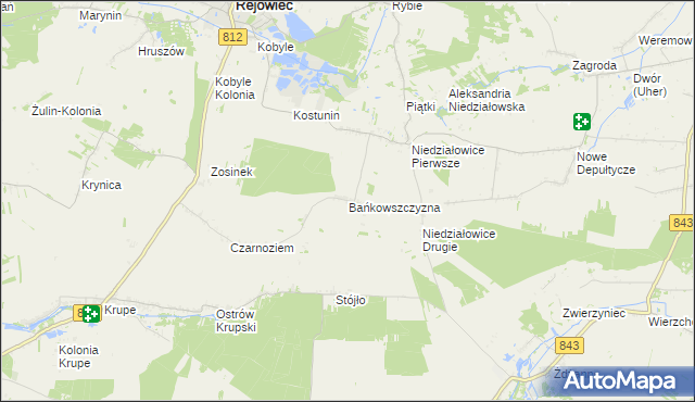 mapa Bańkowszczyzna, Bańkowszczyzna na mapie Targeo