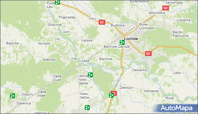 mapa Barchów, Barchów na mapie Targeo