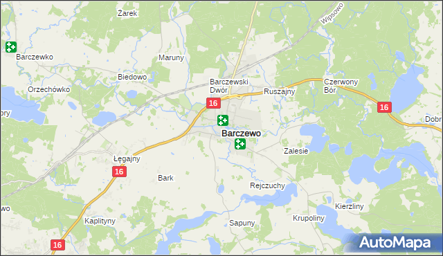 mapa Barczewo, Barczewo na mapie Targeo