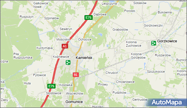 mapa Barczkowice, Barczkowice na mapie Targeo