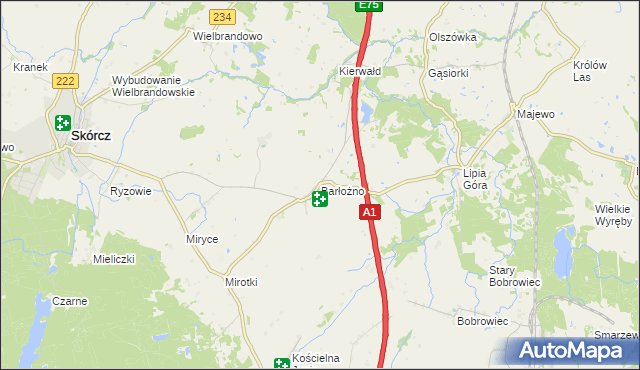 mapa Barłożno, Barłożno na mapie Targeo