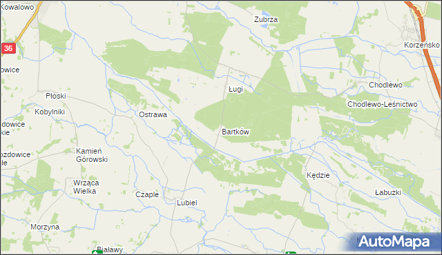 mapa Bartków gmina Wąsosz, Bartków gmina Wąsosz na mapie Targeo