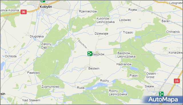 mapa Baszków, Baszków na mapie Targeo