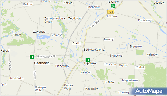 mapa Będków-Kolonia, Będków-Kolonia na mapie Targeo