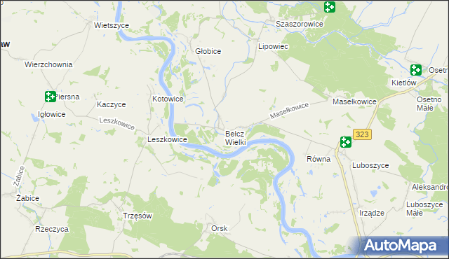 mapa Bełcz Wielki, Bełcz Wielki na mapie Targeo