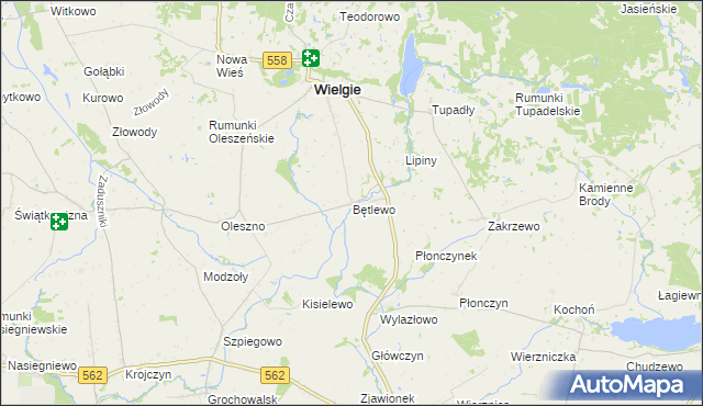 mapa Bętlewo, Bętlewo na mapie Targeo