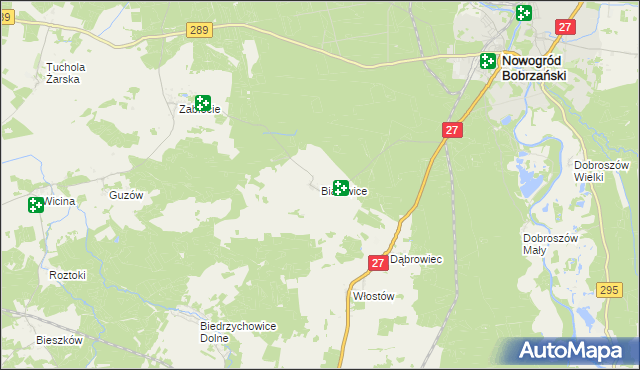 mapa Białowice, Białowice na mapie Targeo