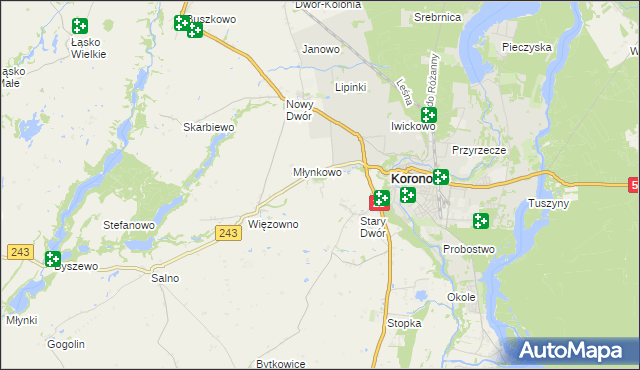 mapa Bieskowo, Bieskowo na mapie Targeo