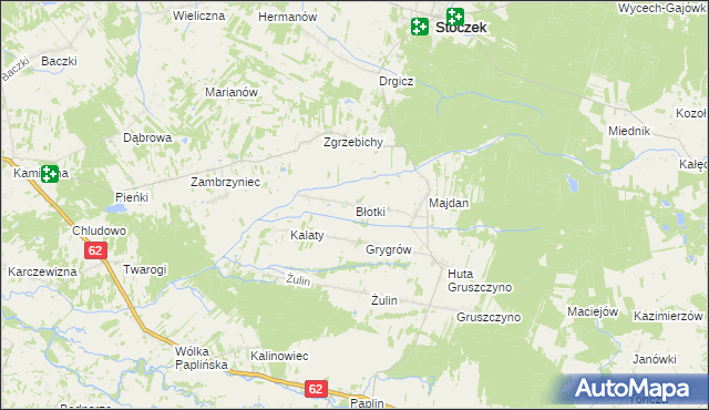 mapa Błotki, Błotki na mapie Targeo