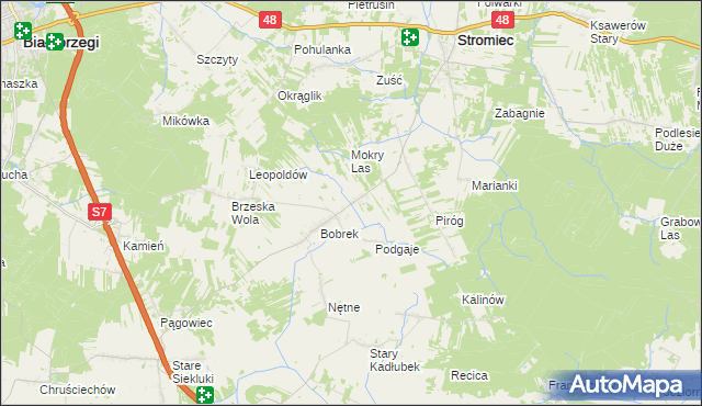 mapa Bobrek-Kolonia, Bobrek-Kolonia na mapie Targeo