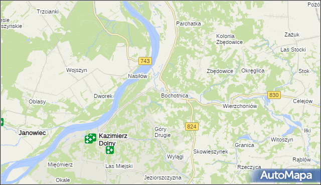 mapa Bochotnica, Bochotnica na mapie Targeo