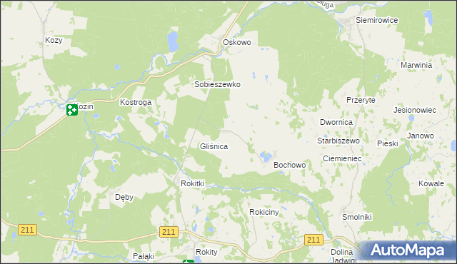 mapa Bochówko, Bochówko na mapie Targeo