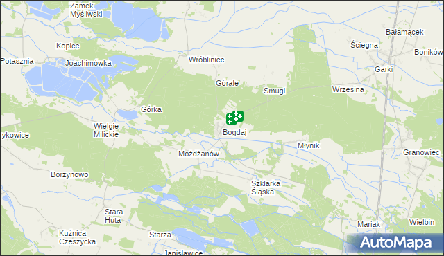 mapa Bogdaj, Bogdaj na mapie Targeo