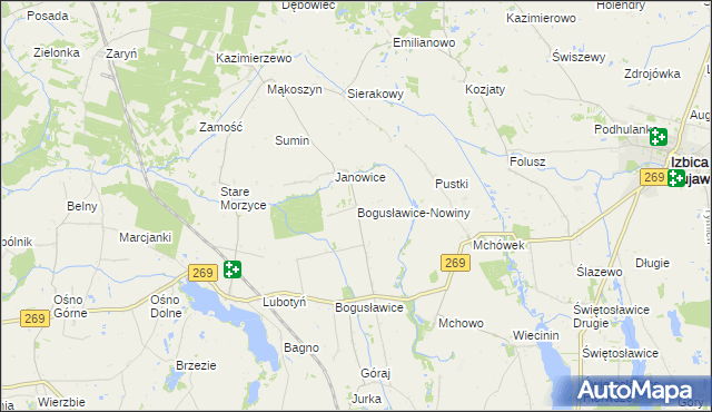 mapa Bogusławice-Nowiny, Bogusławice-Nowiny na mapie Targeo