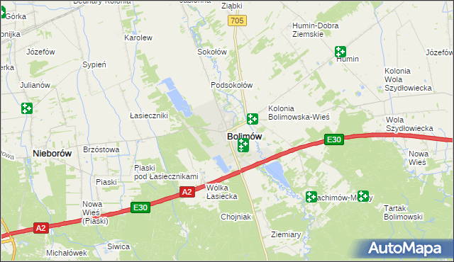 mapa Bolimów, Bolimów na mapie Targeo