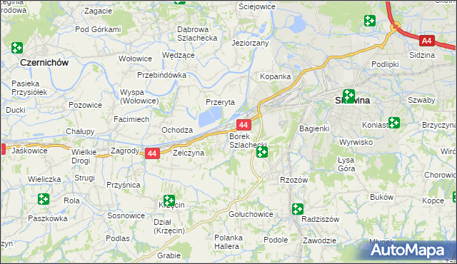 mapa Borek Szlachecki, Borek Szlachecki na mapie Targeo