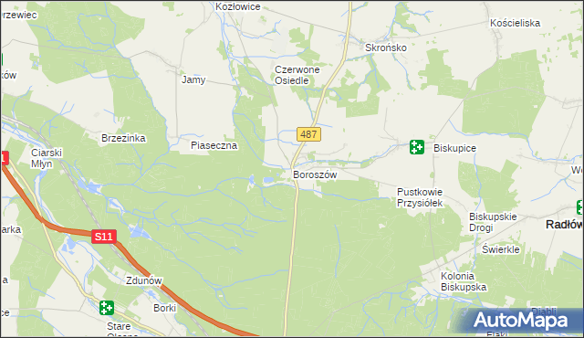 mapa Boroszów, Boroszów na mapie Targeo