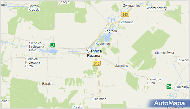 mapa Boruń, Boruń na mapie Targeo