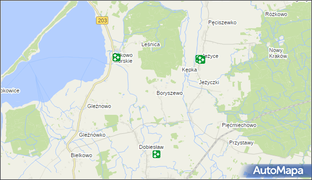 mapa Boryszewo, Boryszewo na mapie Targeo