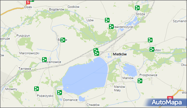 mapa Borzygniew, Borzygniew na mapie Targeo