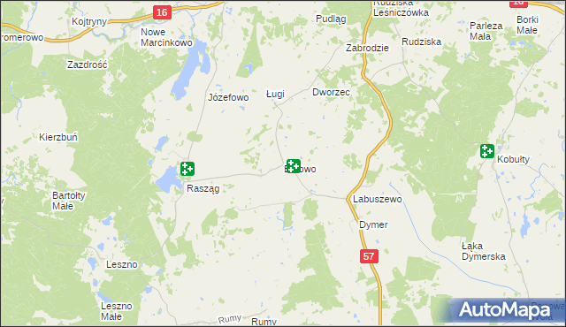 mapa Botowo, Botowo na mapie Targeo