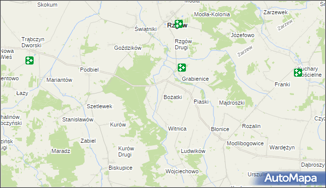 mapa Bożatki, Bożatki na mapie Targeo