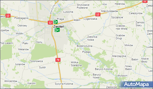 mapa Bożenczyzna, Bożenczyzna na mapie Targeo