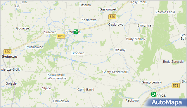 mapa Brodowo-Bąboły, Brodowo-Bąboły na mapie Targeo