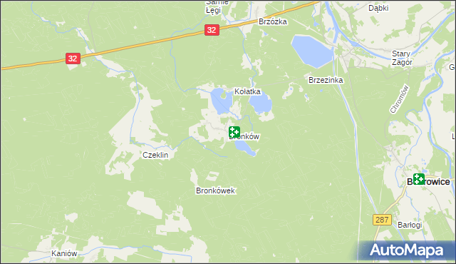 mapa Bronków, Bronków na mapie Targeo