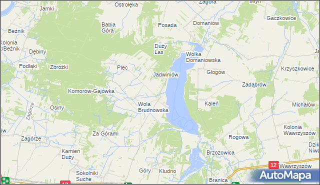 mapa Brudnów, Brudnów na mapie Targeo