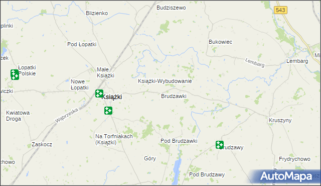 mapa Brudzawki, Brudzawki na mapie Targeo