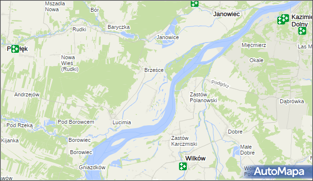 mapa Brześce-Kolonia, Brześce-Kolonia na mapie Targeo