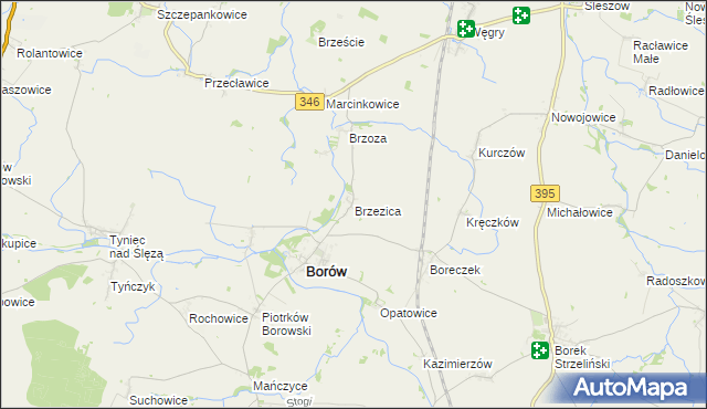 mapa Brzezica, Brzezica na mapie Targeo