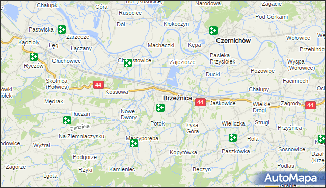 mapa Brzeźnica powiat wadowicki, Brzeźnica powiat wadowicki na mapie Targeo