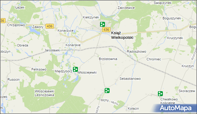 mapa Brzóstownia, Brzóstownia na mapie Targeo