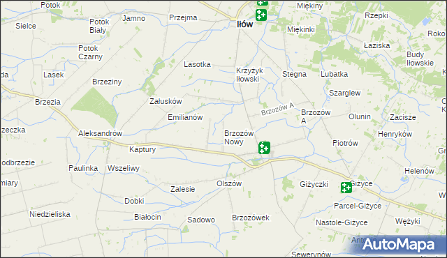 mapa Brzozów Nowy, Brzozów Nowy na mapie Targeo