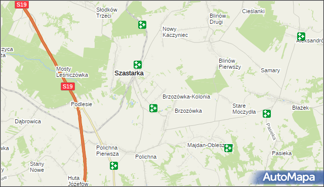mapa Brzozówka-Kolonia, Brzozówka-Kolonia na mapie Targeo