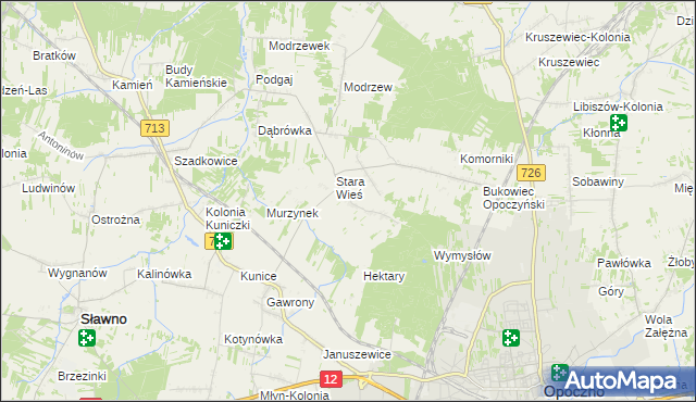 mapa Brzustówek, Brzustówek na mapie Targeo