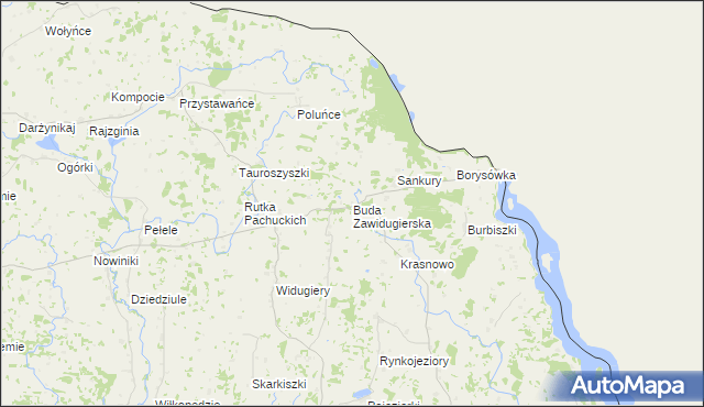 mapa Buda Zawidugierska, Buda Zawidugierska na mapie Targeo