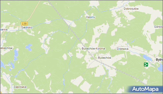 mapa Budachów-Kolonia, Budachów-Kolonia na mapie Targeo