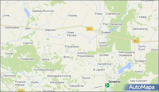 mapa Budziska gmina Skrwilno, Budziska gmina Skrwilno na mapie Targeo