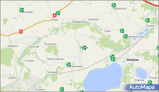 mapa Buków gmina Żarów, Buków gmina Żarów na mapie Targeo