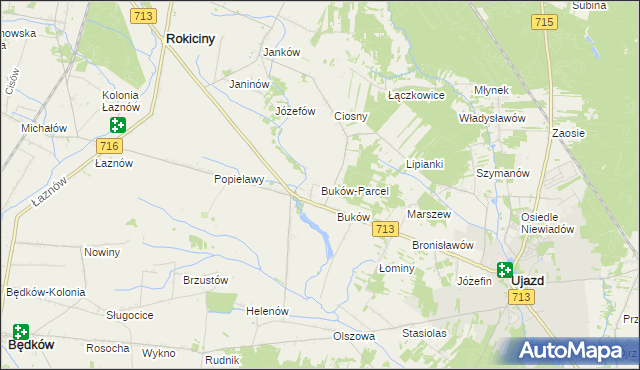 mapa Buków-Parcel, Buków-Parcel na mapie Targeo