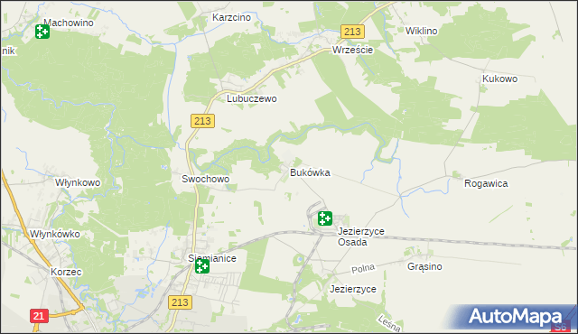 mapa Bukówka gmina Słupsk, Bukówka gmina Słupsk na mapie Targeo