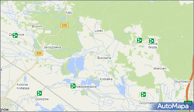 mapa Bukowna, Bukowna na mapie Targeo