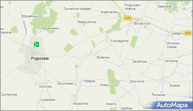 mapa Bułaków, Bułaków na mapie Targeo