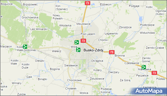 mapa Busko-Zdrój, Busko-Zdrój na mapie Targeo