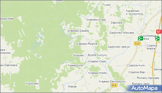 mapa Bystre-Chrzany, Bystre-Chrzany na mapie Targeo